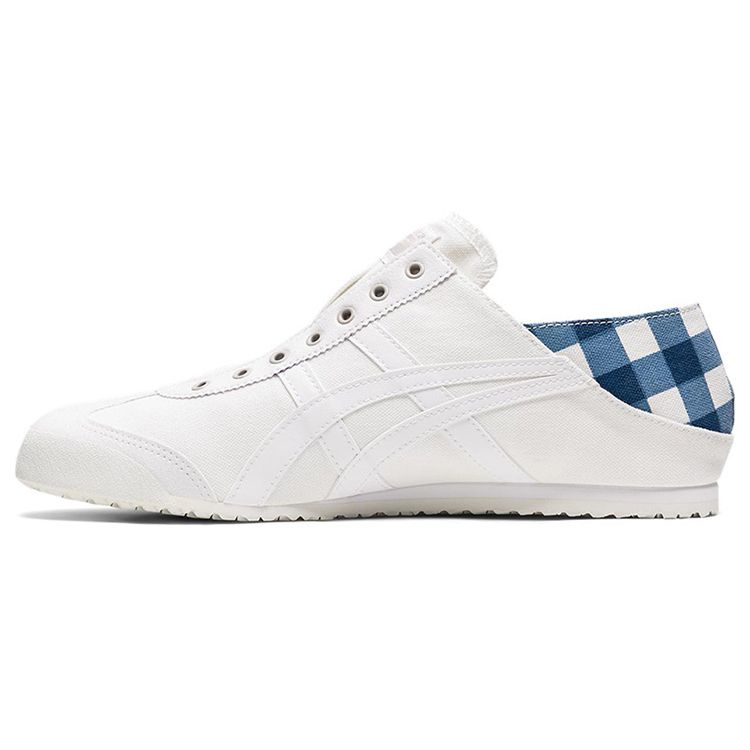 Onitsuka Tiger Mexico 66 Paraty Leather Classic Slip Resistant Durable Low Top Lifestyle Shoes Unisex sneaker Blue White 1183A437-102