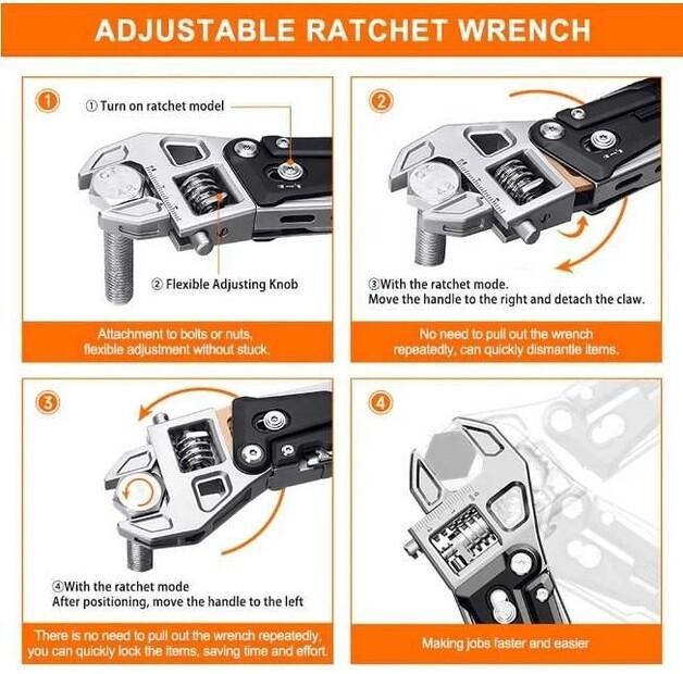 NexTool W4 11-in-1 Multitool with Adjustable Wrench