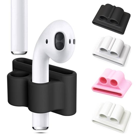Silicone Anti-lost Bluetooth-compatible Earphone Protective Cover Holder for Apple AirPods