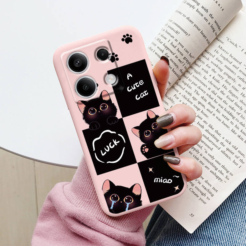 Cartoon Hülle Für Redmi 13C 4G 5G 13R Note 13 Pro Redmi13 Note13R Poco C65 M6 Pro X6 PocoM6 Niedliche Katzen Hülle Weicher Stoßfänger Paar