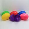 12Pcs Durable Plastic Bright Colorful Open Easter Eggs Assorted Colors Holiday Decorations 6CM