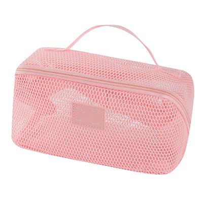 Damen Tragbare Aufbewahrung Kulturbeutel Organizer Tasche Mesh Transparent Make-up Tasche Große Kapazität Tote Multifunktionaler Make-up Koffer