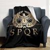 1pc Eagle SPQR Throw Blanket Soft Flannel, Cozy All Season Polyester Perfect for Home, Office