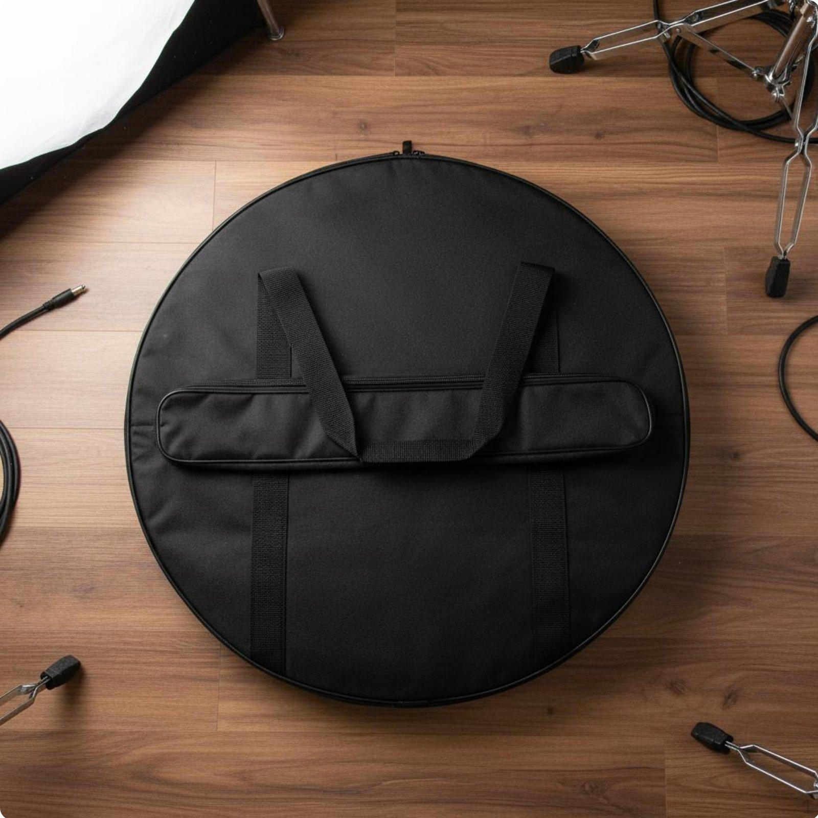 Padded Gong Bag Shockproof Hand Drum Cymbal Carrying Case for Sound Healers, Percussionists,