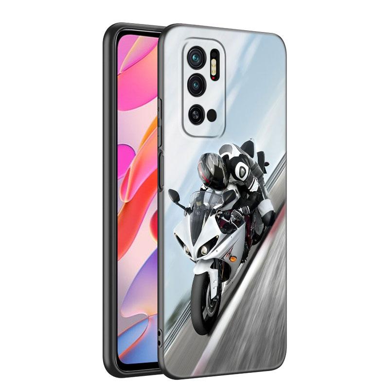 Moto Cross Motorcycle Sports Phone Case For Xiaomi Mi A2 8 9 SE Note 10 10T 11 12 Lite 9T 11T 12S 12T Pro A3 6X 12X Black Cover