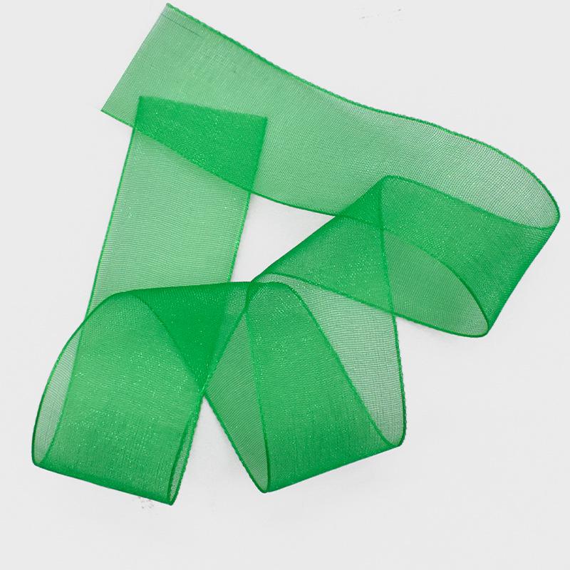 Transparent Snow Yarn Ribbon for Christmas Decorations and Floral Packaging – Cross-Border Hot-Selling Chiffon Yarn Ribbon.