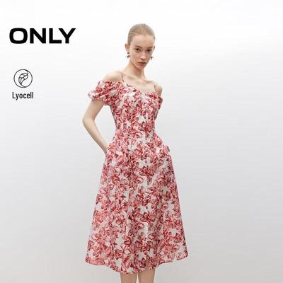 2025 Summer Sweet Romantic Print A-Line Midi Cami Dress