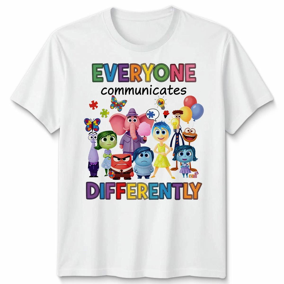 

Everyone Communicates Differently Autism Awareness Teacher Cartoon Humor S