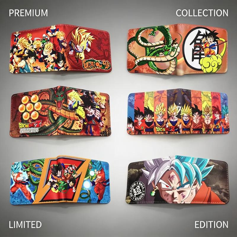 Dragon Ball Son Goku Multifunctional Card Purse Cartoon PU Wallet Personality Creativity Simple Foldable Coin Boy Birthday Gift