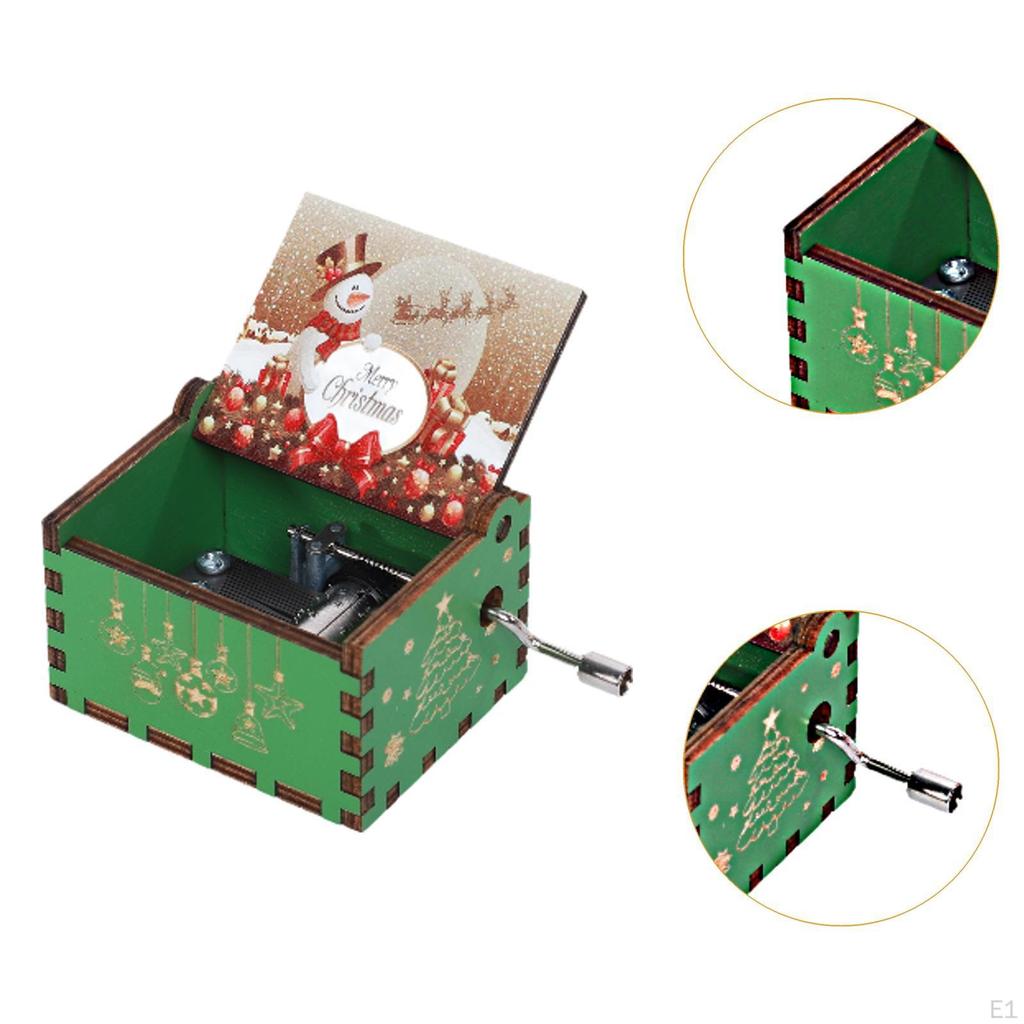 Frohe Weihnachten Spieluhr, Graviert, Sammlung Niedlich Einzigartig Weihnachten Geschenk Handkurbel Spieluhr für