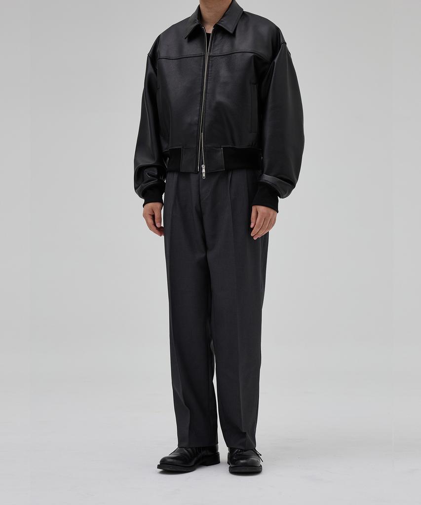 Ox Studios Lambskin Crop Leather Jacket