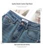 Women's Retro Light Blue Slimming Wide Leg Jeans - 2026 Spring Collection