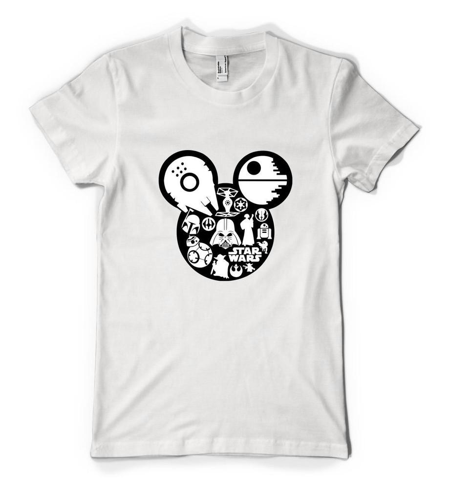 

Mickey Mouse Ears Mashup Star Wars Ships Personalised Unisex Kids T Shirt 3XL