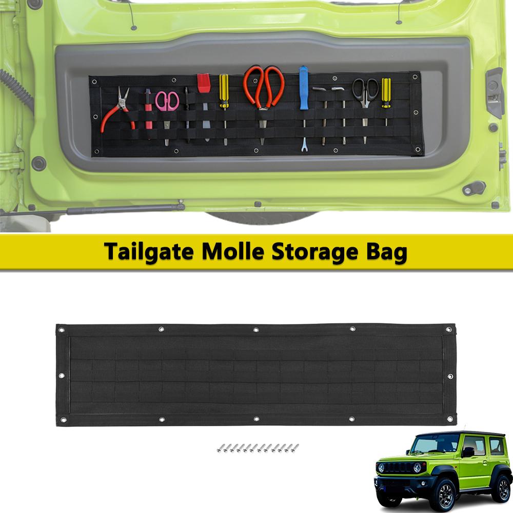 Rear Door Panel Molle Storage Bag Tools Organizer for Suzuki Jimny JB64 JB74 2019-2026 Tailgate Interior Accessories Tidying