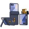 The New Card Holder Mobile Phone Case Is Suitable for Samsung Zflip7 Card Anti-drop and Fold Up and Down Zflip6 Shaft.