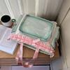 New Fashion Sweet Ita Bag Lolita Girl Transparent Shoulder Bag Women Large Capacity Ribbon Bow Tote Bag Cute DIY Display Handbag