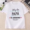 Feliz Dia Papa T Shirt Spanish Fathers Day Tshirt Te Queremos Mucho Papa Tee Unisex Comfortable Round Neck Printed Tees Clothing