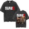 2026 T-shirt a maniche corte con scollo rotondo Y2k Unisex Nuova Top Magliette T-shirt Giocatore Red Dead Redemption 2 Lavata Vintage