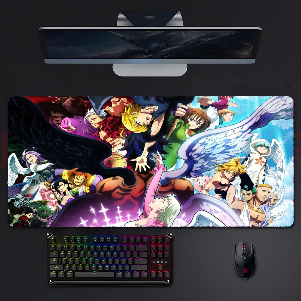 Tthe Seven Deadly Sins Anime Action Mouse Pad Mousepad Large Gaming Lockedge Thickened Pc Table Desk Mat
