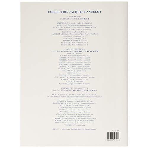 Wittner, Jacques Lancelot: 33 Etudes, Volume 1, Nos. 1-16 (clarinet Instruction Book) Transatlantic Publishing