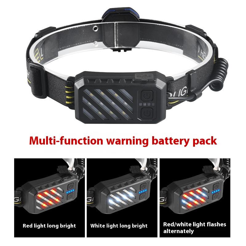 COB Strong Light Headlamp Rechargeable Portable Head Torch For Fishing Outdoor Riding Camping 10 Lighting Modes Head Flashlight