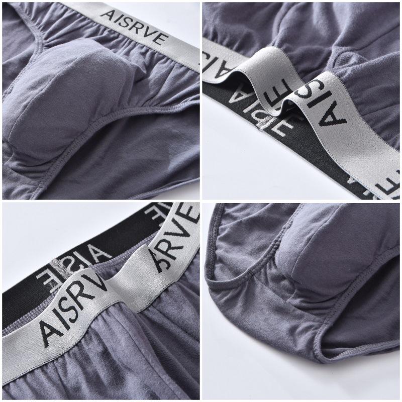 Men's Cotton Triangle Underwear Plus Size Triangle Underwear Breathable Mid Waist Underwear