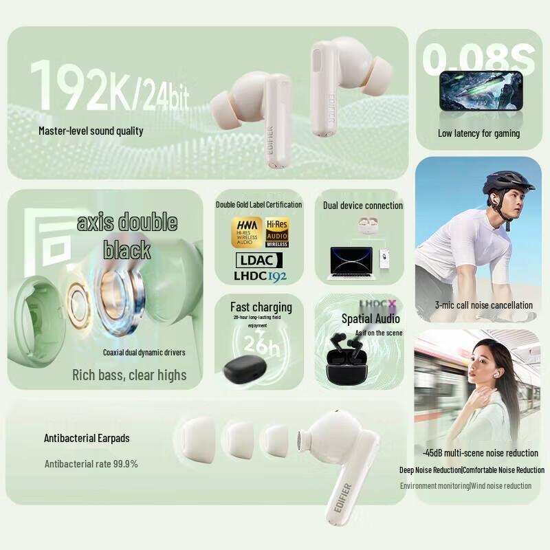 Edifier Lolli Pro3 True Wireless Noise-Cancelling Earbuds