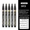 6/1pcs Chrome Pen Marker Reflective Mirror Electroplating Paint Repair Marker For Rock Ceramic Glass 0.8/1/2mm Nib Art Craftwork
