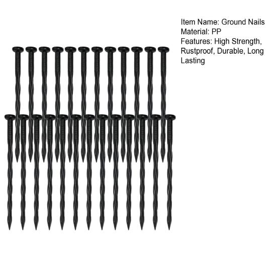 25 шт. пластиковые ландшафтные шипы, нержавеющие, высокопрочные, многоразовые, не легко деформируемые, садовые, спиральные, заземляющие гвозди