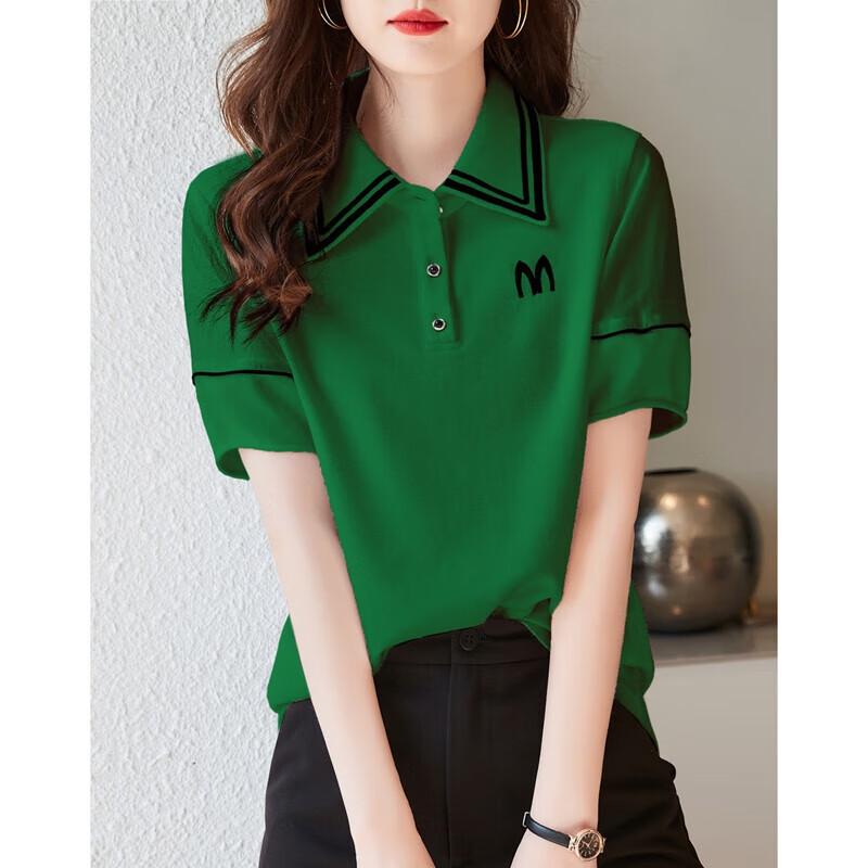 

Women s Rabbit Ear Embroidered Round Neck T-shirt S