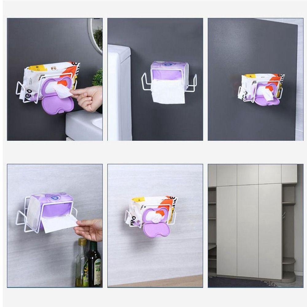 Iron Toilet Tissue Storage Shelf Non Perforated Toilet Paper Holder  for Kitchen