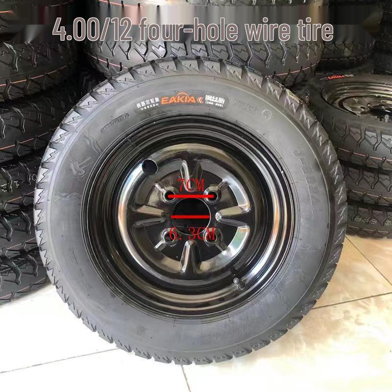 

Электрический трехколесный мотоцикл-трицикл с шинами со стальной проволокой и стальными дисками 400/450-12