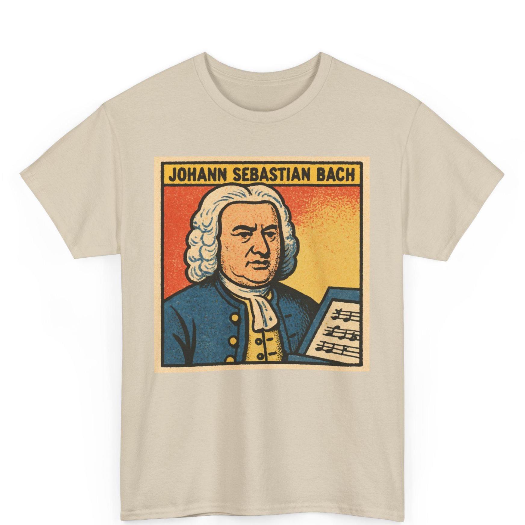 

Bach Comic TShirt Retro Classical Music Graphic Tee Retro Streetwear Highquality Crewneck Shortsleeved Unisexs Tshirt L