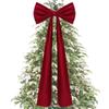 Big Christmas Bow Luxurious Wine Red Black White Bow Christmas Tree Bow Velvet For Christmas Tree Doorway Decorations Display