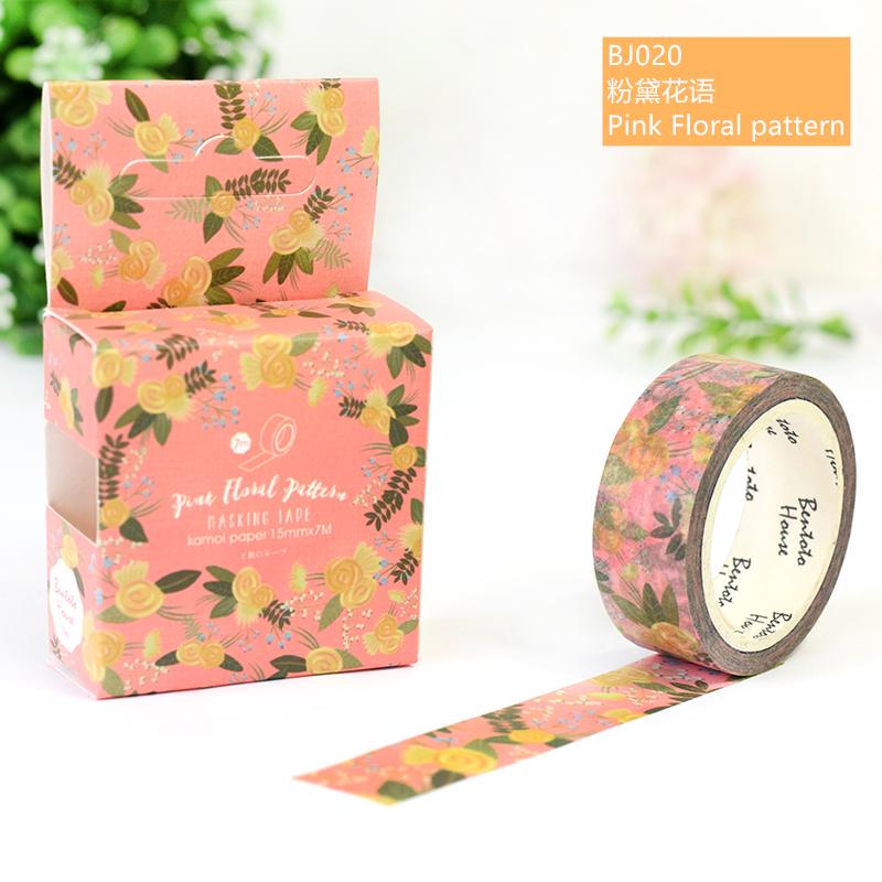 21 Design Original Paper Washi Tape Flower 15mm Adhesive Masking Tapes DIY Decoration Stickers