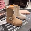 European elastic boots, thin boots, thick-soled Martin boots, women's 2025 new thick-heeled locomotive boots, short boots, Chelsea boots.