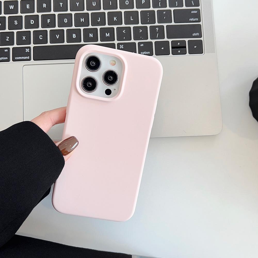 

Чехол для iPhone 16 из настоящего жидкого силикона 14promax корейский 12 премиум 13 однотонный 11 13