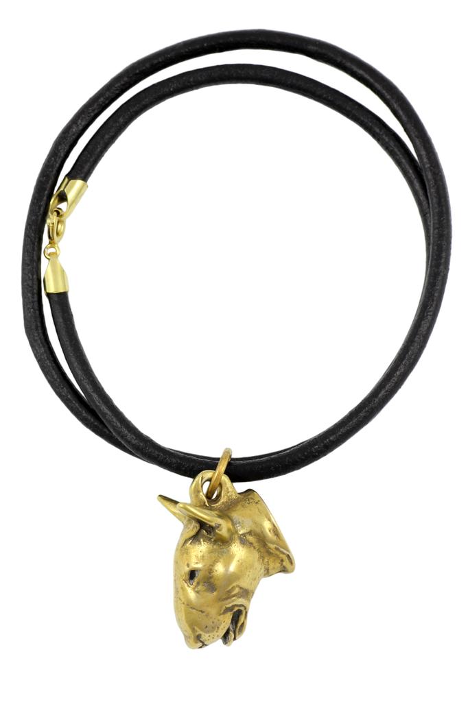 Bull Terrier, Bully I - necklace with a dog in a gift box, gold-plated pendant for a dog lover, striking jewelry by Art-Dog