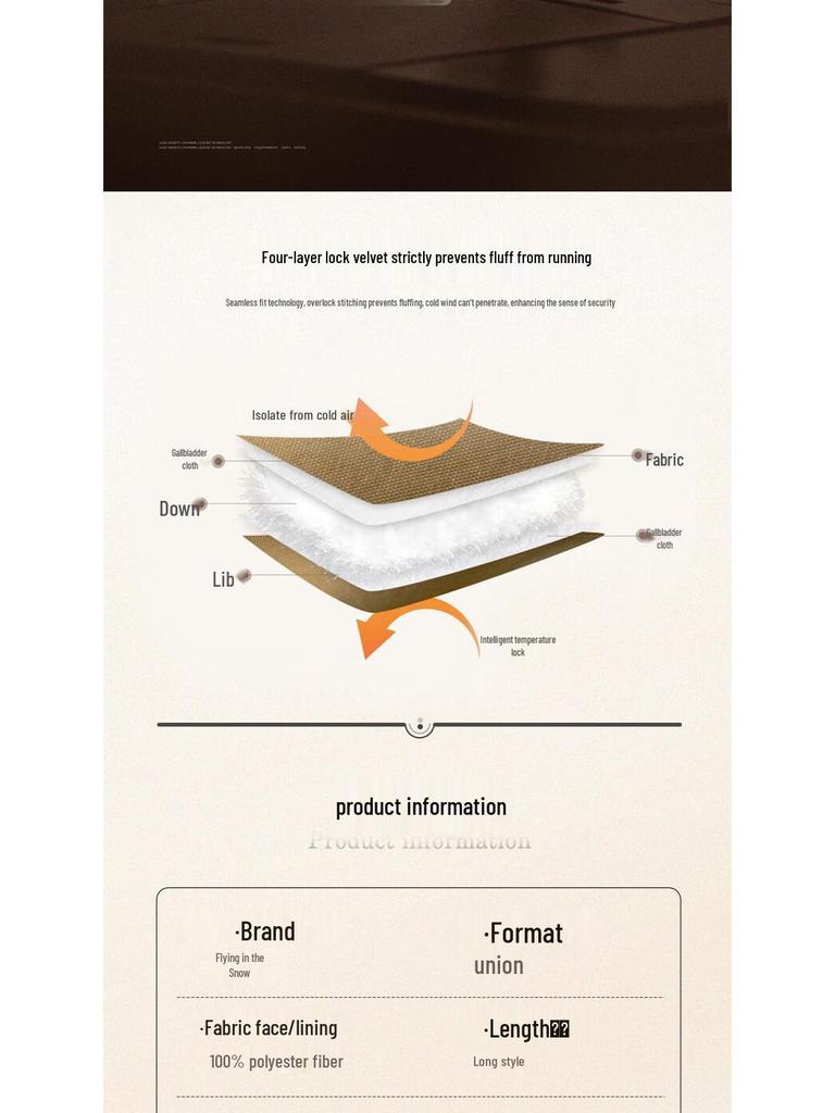 SNOWFLYING Women's X30143172F Long Hooded Down Jacket