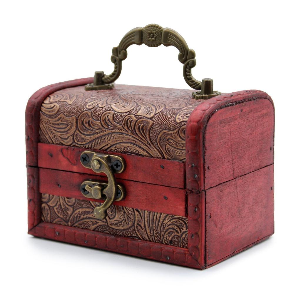 Jewelry Trinket Boxes Vintage Style Floral Embossed