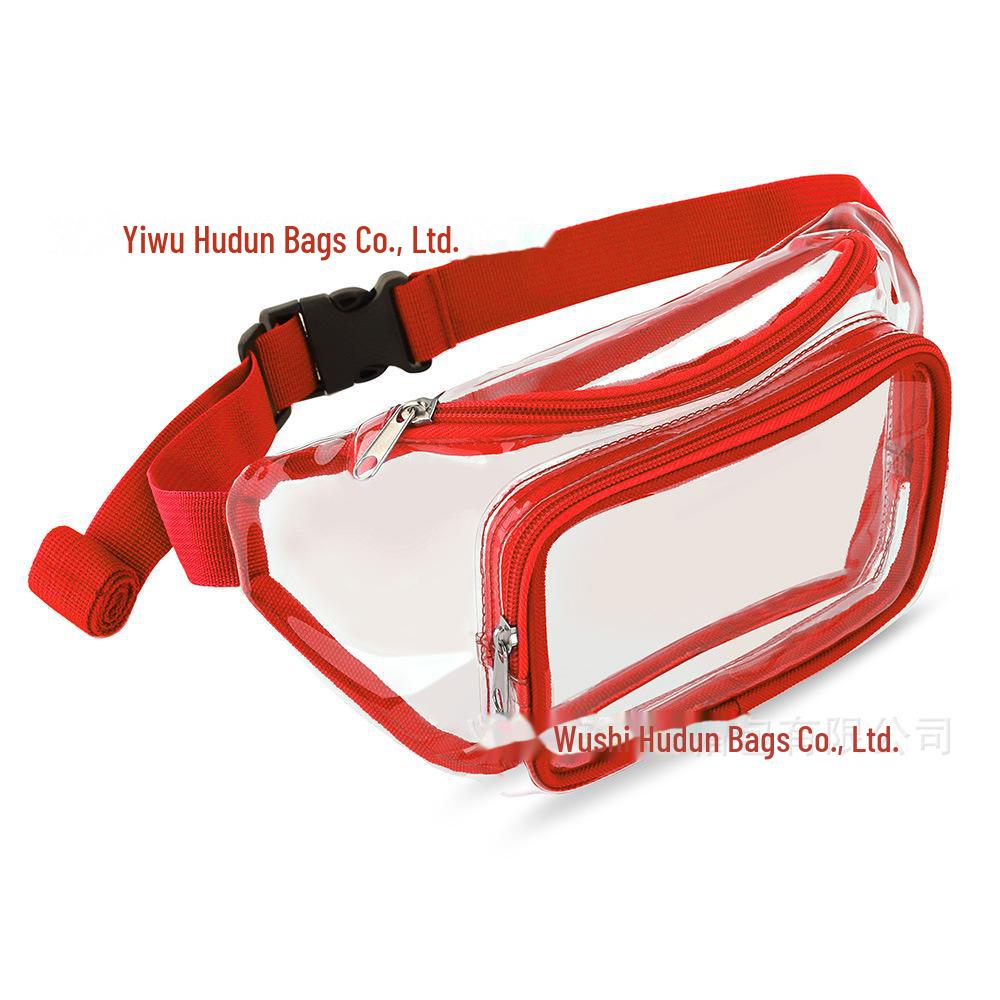 Clear PVC Waterproof Waist Bag for Sports, Running, and Travel with Logo