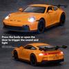 1/32 Scale Porsche 911 GT3 Supercar Alloy Metal Diecast Model Car Sound and Light Children's Toys Birthday Gift for Kids Mini GT Boys
