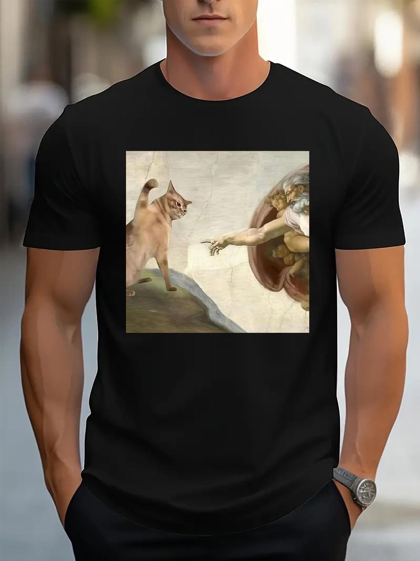 

Casual Black T-Shirt with a Round Neck And Short Sleeves S