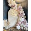 Fog Pink Sand White Boho Ballloons, 146pcs Blush Beige White Pink Balloons for Girl Women Baby Shower Bride Shower Party Decor