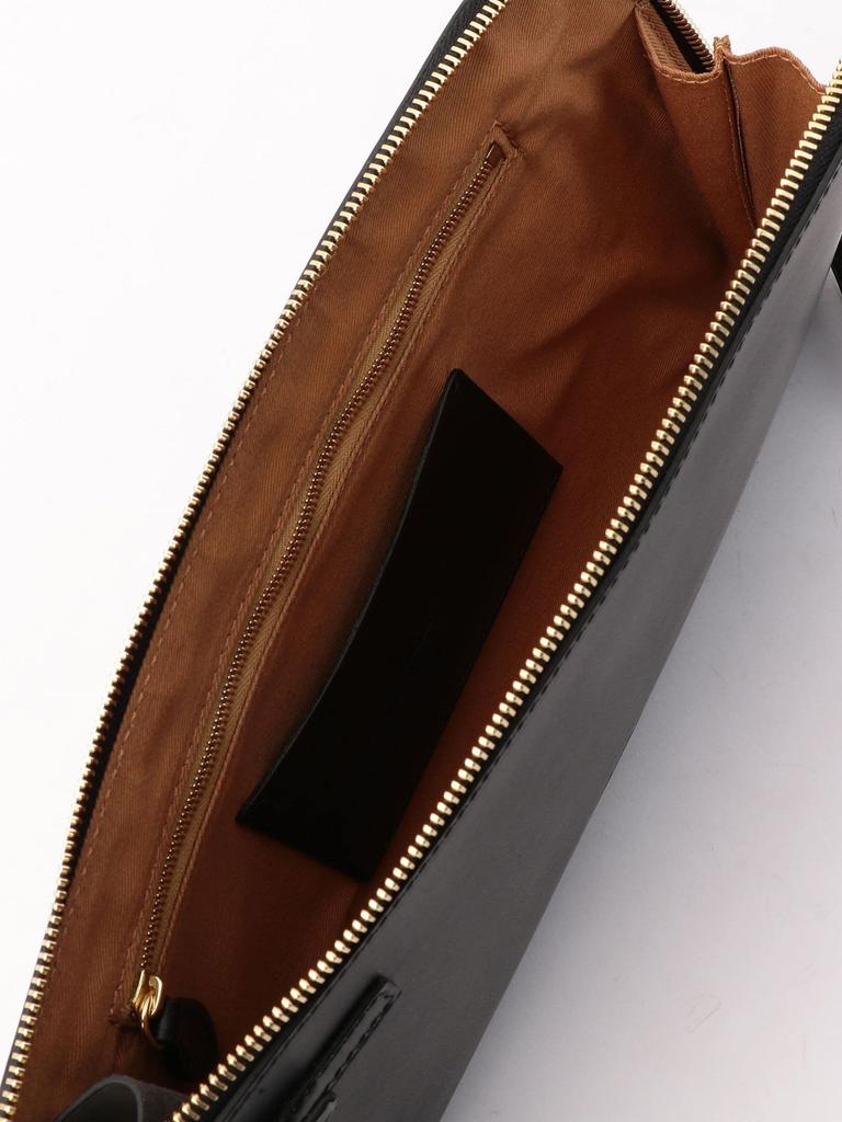 Ships Boldrini Selleria Leather Clutch Bag for Men, 118432767, Black, One Size