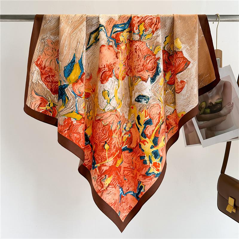 

90 см дорожный солнцезащитный универсальный большой квадратный шарф шаль платок для защиты шеи шарф украшение для всех сезонов 90*90cm