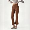 Women's Slim-Fit High-Waisted Micro-Flare Yoga Pants for Sports & Fitness, Accentuating Peach Shape, Elastic Long Pants