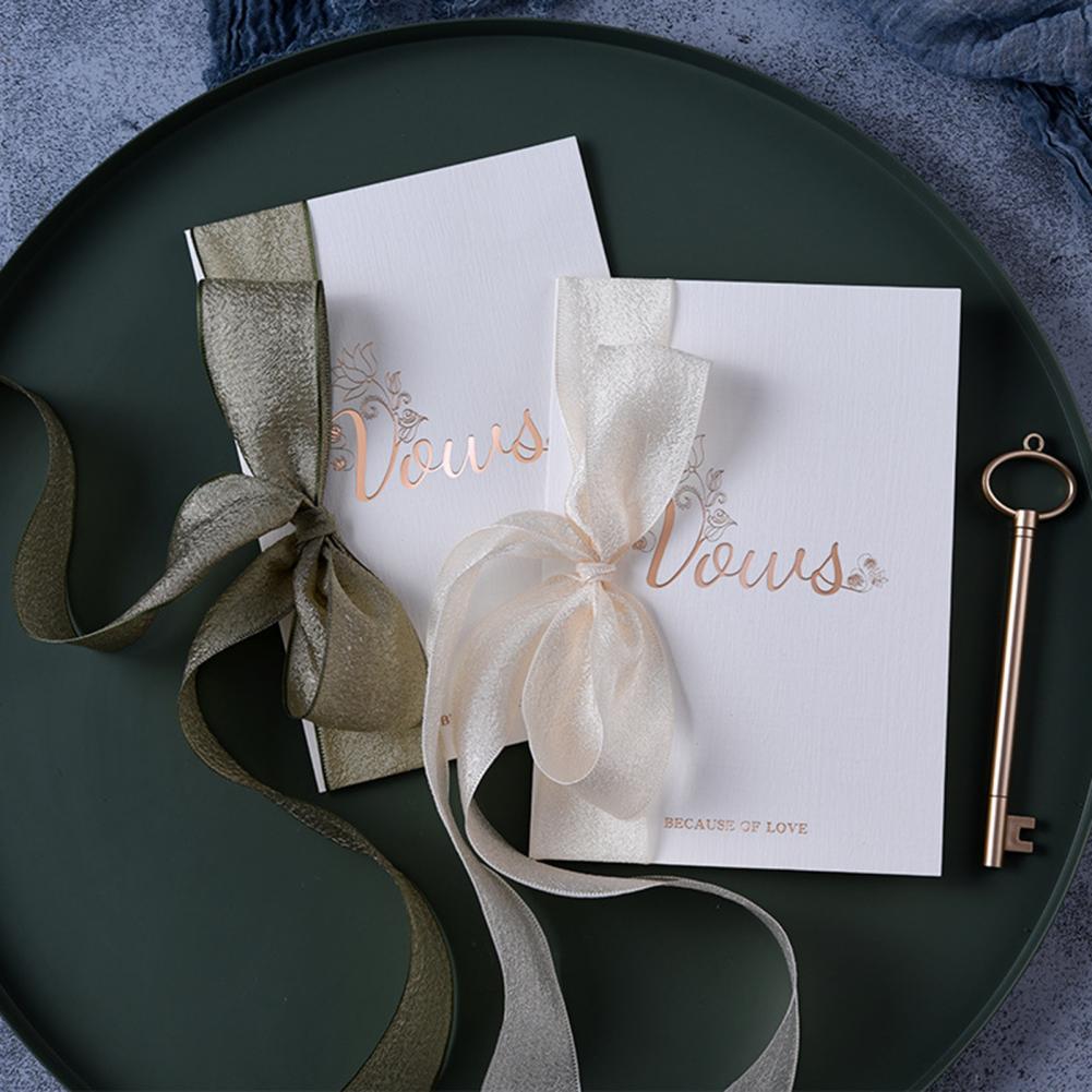 2pcs Vow Books Mariage Post Card Bride And Groom Wedding Decoration Engaged Enveloppe Bridal Shower Anniversary Gift His And Her