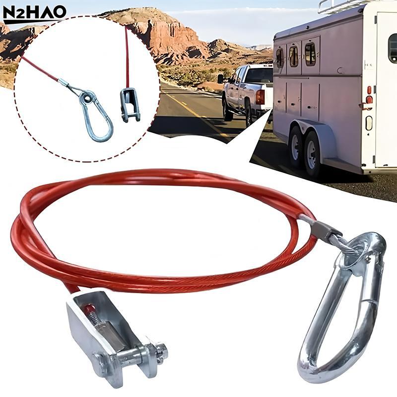 Efficient 1Pcs Trailer Breakaway Safety Cable Clevis End Easy Connection for Towing