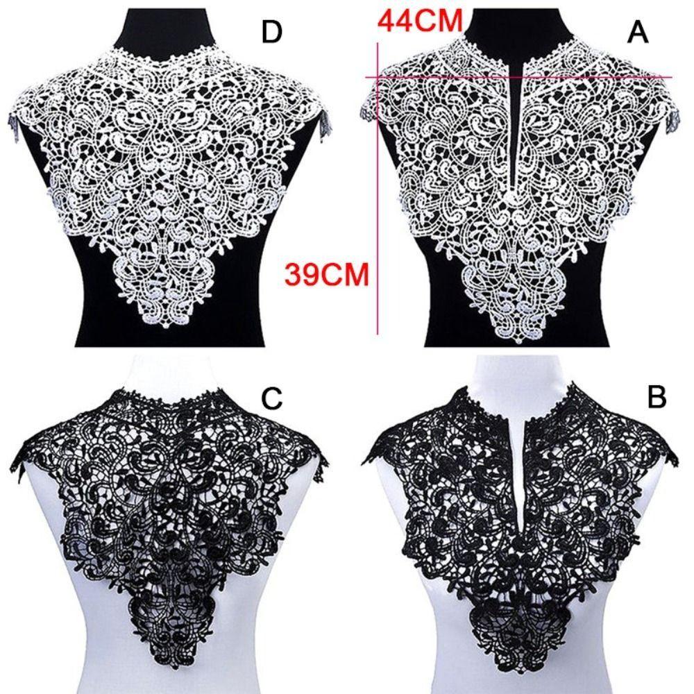 Elegant Detachable Lace Neckline Collarband Hollow Hollow Neckline Embroideried Fabric Women Neckline DIY